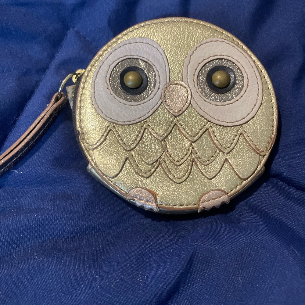 Fossil Gold and Brown Owl Mini Bag